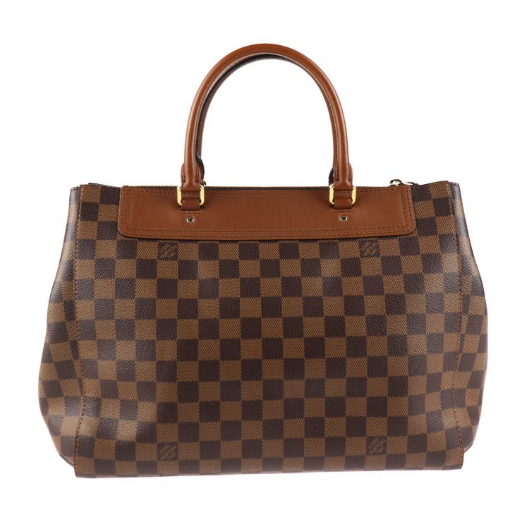Louis Vuitton Greenwich Handbag Leather Ebne Brown Damier 2-Way — view 3