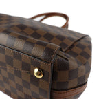 Louis Vuitton Greenwich Handbag Leather Ebne Brown Damier 2-Way — view 6