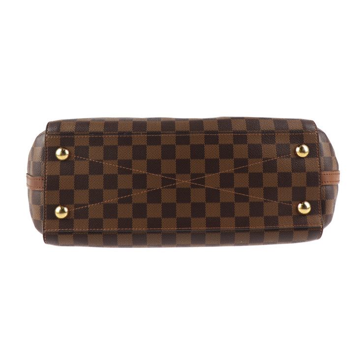 Louis Vuitton Greenwich Handbag Leather Ebne Brown Damier 2-Way — view 4