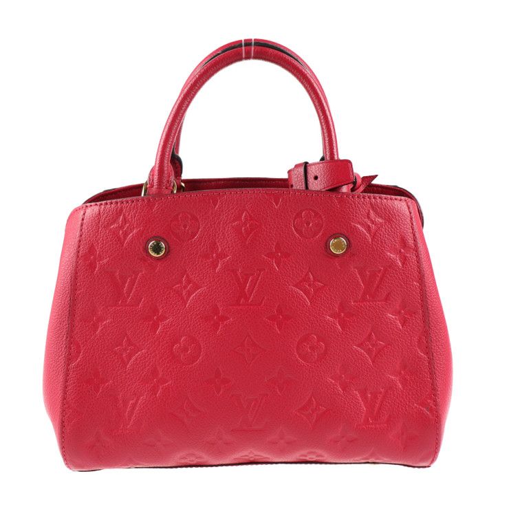 Louis Vuitton Montaigne BB Handbag Leather Freesia Pinkish Monogram — view 3