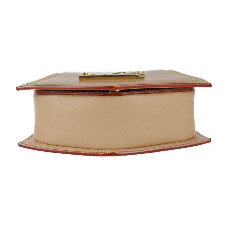 Louis Vuitton Key Bell XL PM Shoulder Bag Leather Beige Gold Hardware — view 4