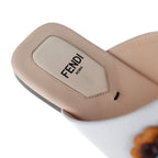 Fendi Thong Sandals Leather White Multicolor Flat Studded Reference Size — view 7