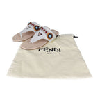 Fendi Thong Sandals Leather White Multicolor Flat Studded Reference Size — view 9
