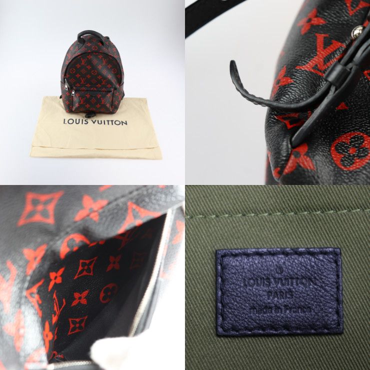 Louis Vuitton Palm Springs PM Backpack Daypack Black Red — view 9