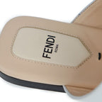 Fendi Thong Sandals 35 Leather White Multicolor Flat Studded Reference Size — view 7