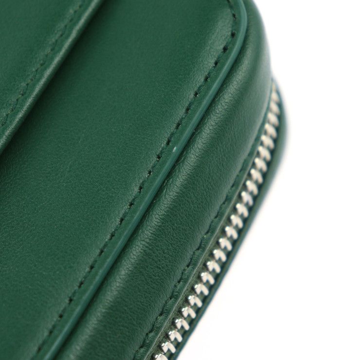 Christian Dior World Tour Messenger Pouch Shoulder Bag 2 Leather Green — view 7
