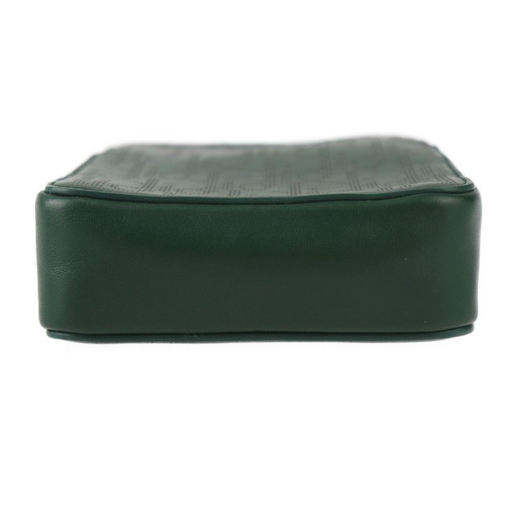 Christian Dior World Tour Messenger Pouch Shoulder Bag 2 Leather Green — view 4
