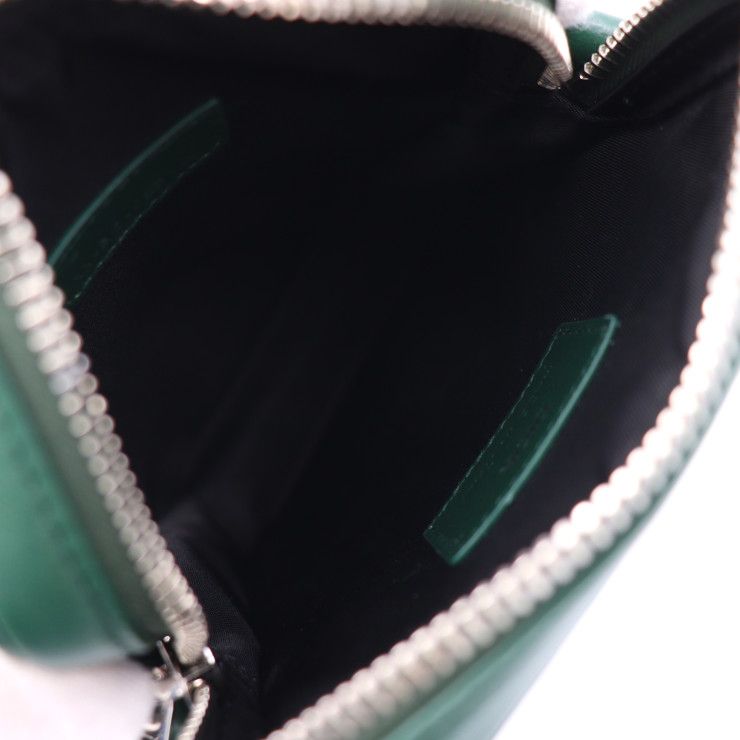 Christian Dior World Tour Messenger Pouch Shoulder Bag 2 Leather Green — view 8