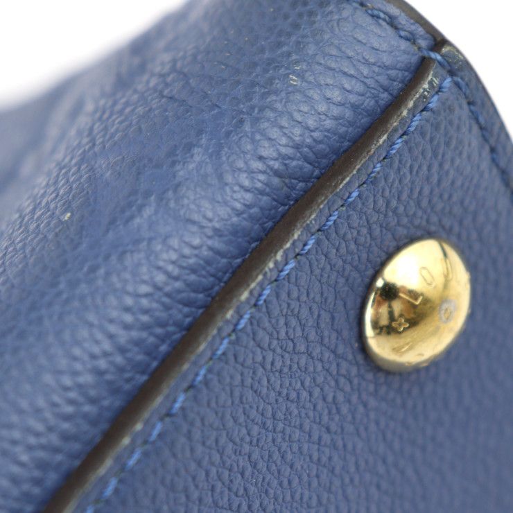 Louis Vuitton Pont Neuf MM Handbag Leather Denim Ankle Gold Hardware — view 6