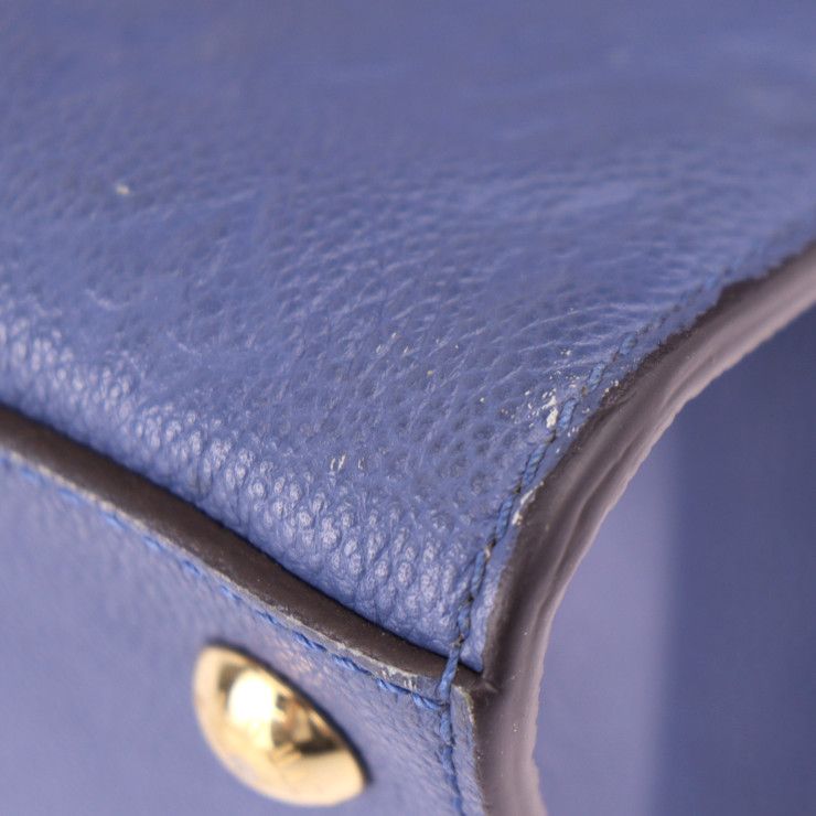 Louis Vuitton Pont Neuf MM Handbag Leather Denim Ankle Gold Hardware — view 5