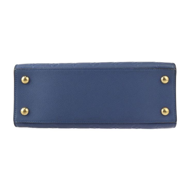 Louis Vuitton Pont Neuf MM Handbag Leather Denim Ankle Gold Hardware — view 4