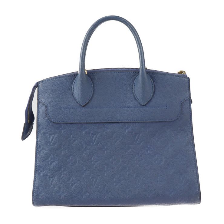 Louis Vuitton Pont Neuf MM Handbag Leather Denim Ankle Gold Hardware — view 3