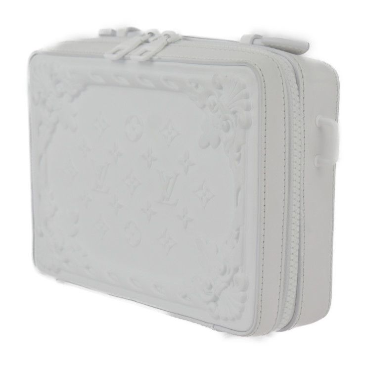 Louis Vuitton Handle Soft Trunk Shoulder Bag Calf Leather Bronze White — view 2