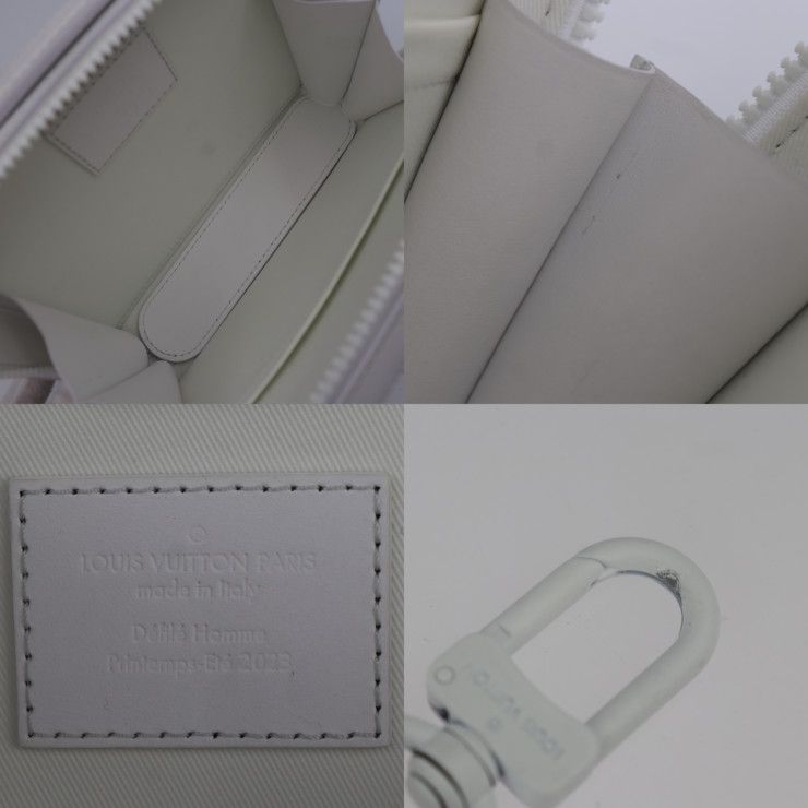 Louis Vuitton Handle Soft Trunk Shoulder Bag Calf Leather Bronze White — view 9