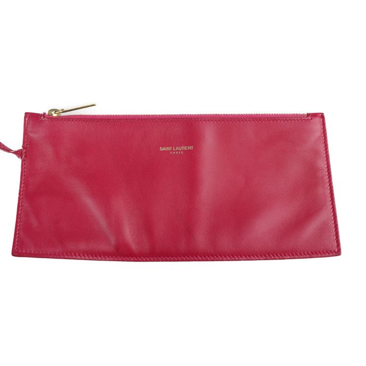 Saint Laurent Paris Vaulisse Tote Bag Leather Suede Fuchsia Pinkish — view 8