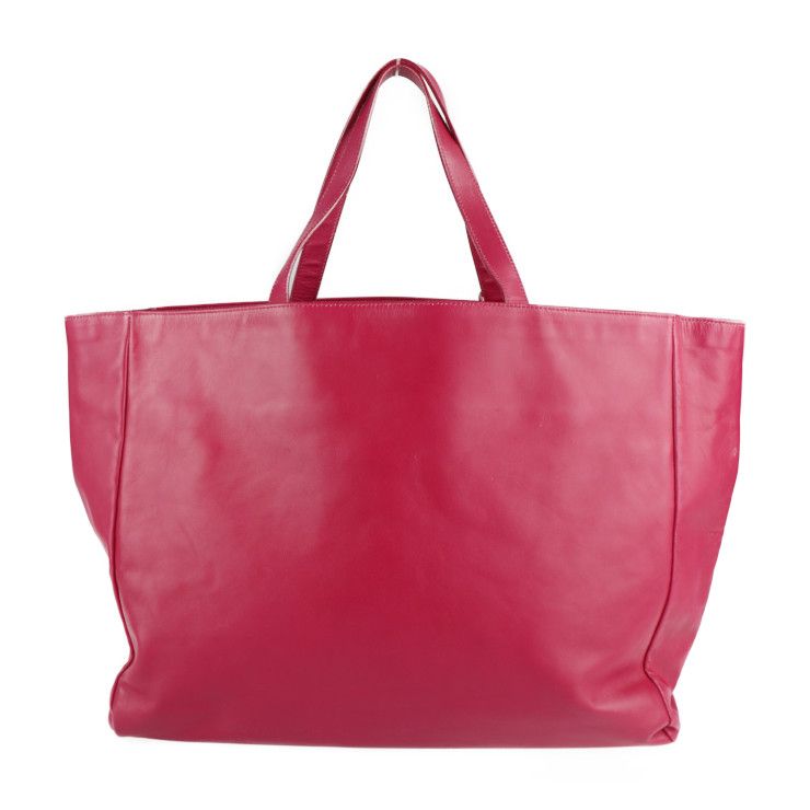 Saint Laurent Paris Vaulisse Tote Bag Leather Suede Fuchsia Pinkish — view 3