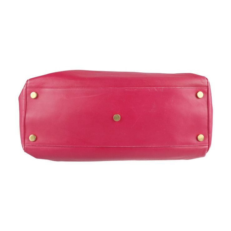 Saint Laurent Paris Vaulisse Tote Bag Leather Suede Fuchsia Pinkish — view 4