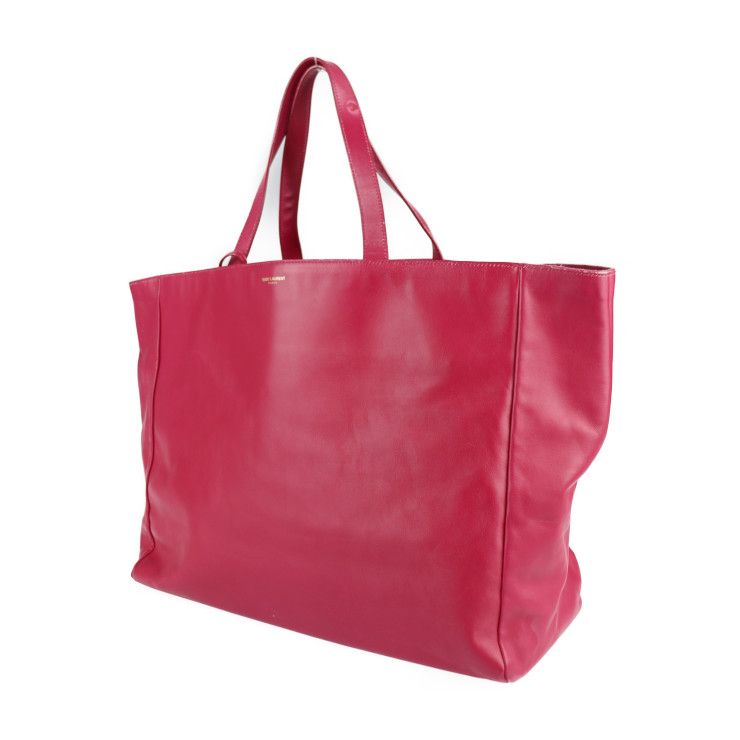 Saint Laurent Paris Vaulisse Tote Bag Leather Suede Fuchsia Pinkish — view 2