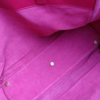 Saint Laurent Paris Vaulisse Tote Bag Leather Suede Fuchsia Pinkish — view 9