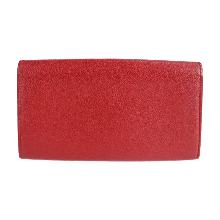 Louis Vuitton Portefeuille Lock Me Long Wallet Leather Ruby Red — view 3