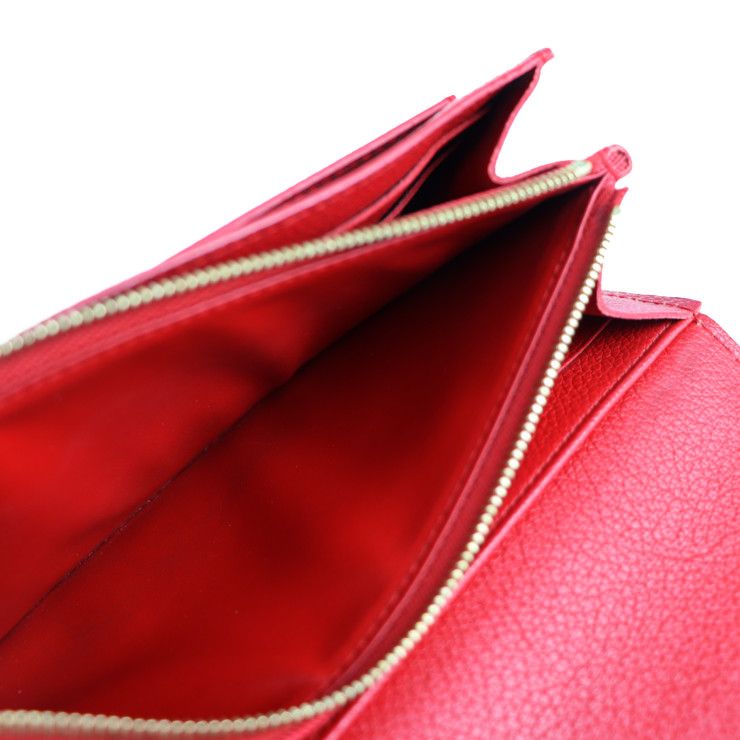 Louis Vuitton Portefeuille Lock Me Long Wallet Leather Ruby Red — view 6