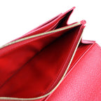 Louis Vuitton Portefeuille Lock Me Long Wallet Leather Ruby Red — view 6