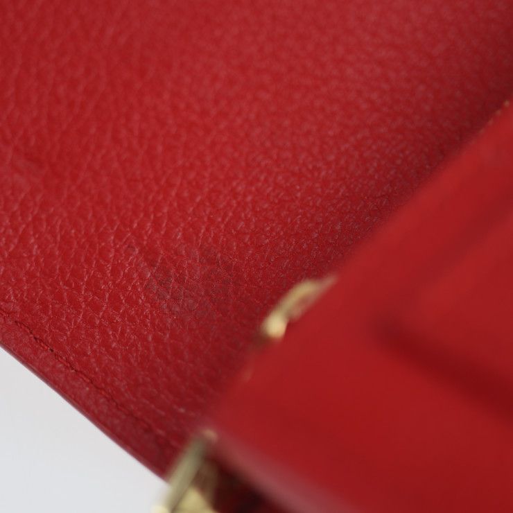 Louis Vuitton Portefeuille Lock Me Long Wallet Leather Ruby Red — view 7