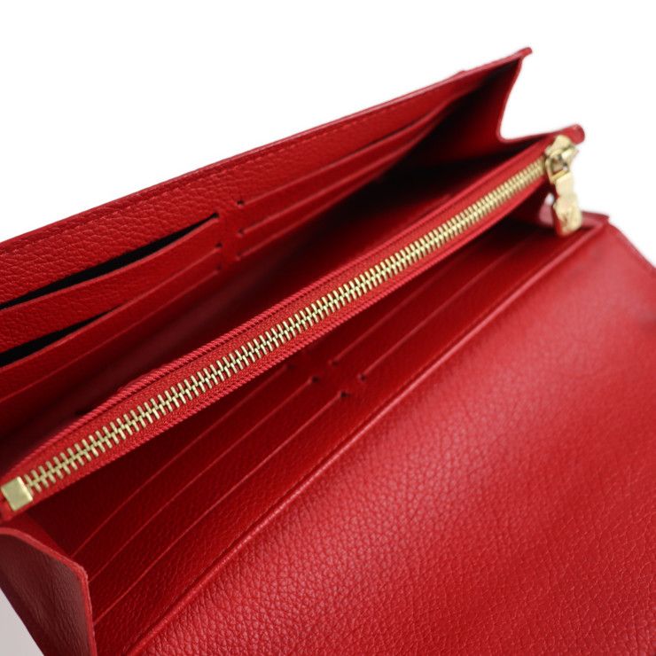 Louis Vuitton Portefeuille Lock Me Long Wallet Leather Ruby Red — view 5