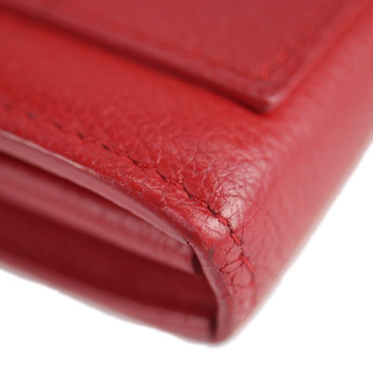Louis Vuitton Portefeuille Lock Me Long Wallet Leather Ruby Red — view 8