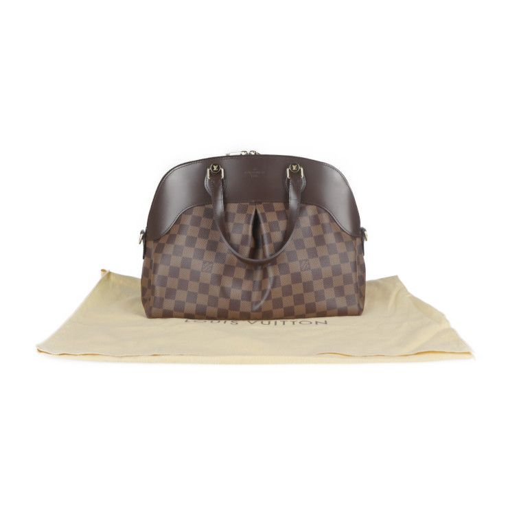Louis Vuitton Salvi Handbag Leather Ebne Brown Damier Canvas Viton — view 9