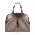Louis Vuitton Salvi Handbag Leather Ebne Brown Damier Canvas Viton — view 3