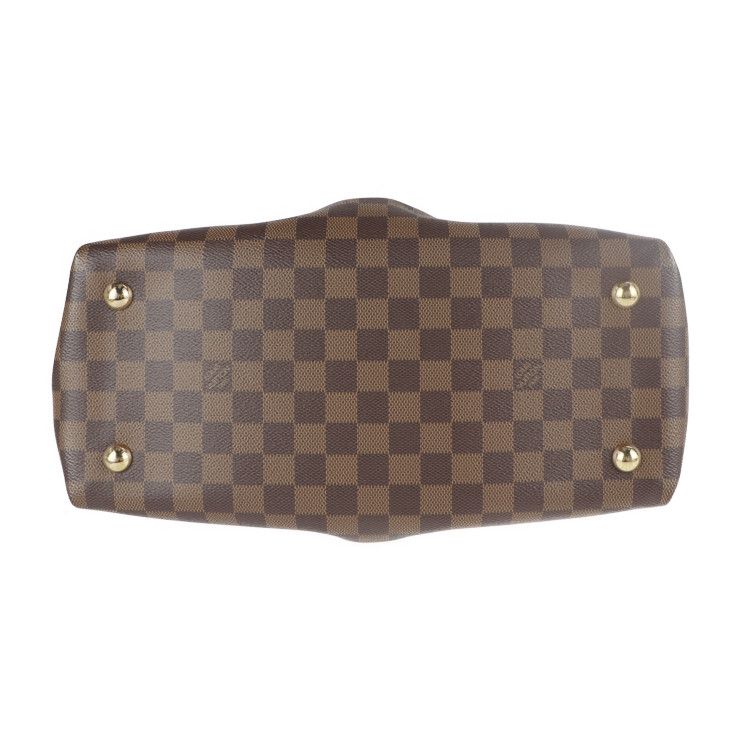 Louis Vuitton Salvi Handbag Leather Ebne Brown Damier Canvas Viton — view 4