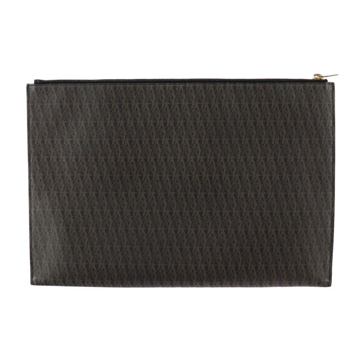 Saint Laurent Paris Second Bag Brown Gold Hardware Classic Toile — view 3