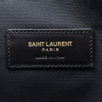 Saint Laurent Paris Second Bag Brown Gold Hardware Classic Toile — view 7