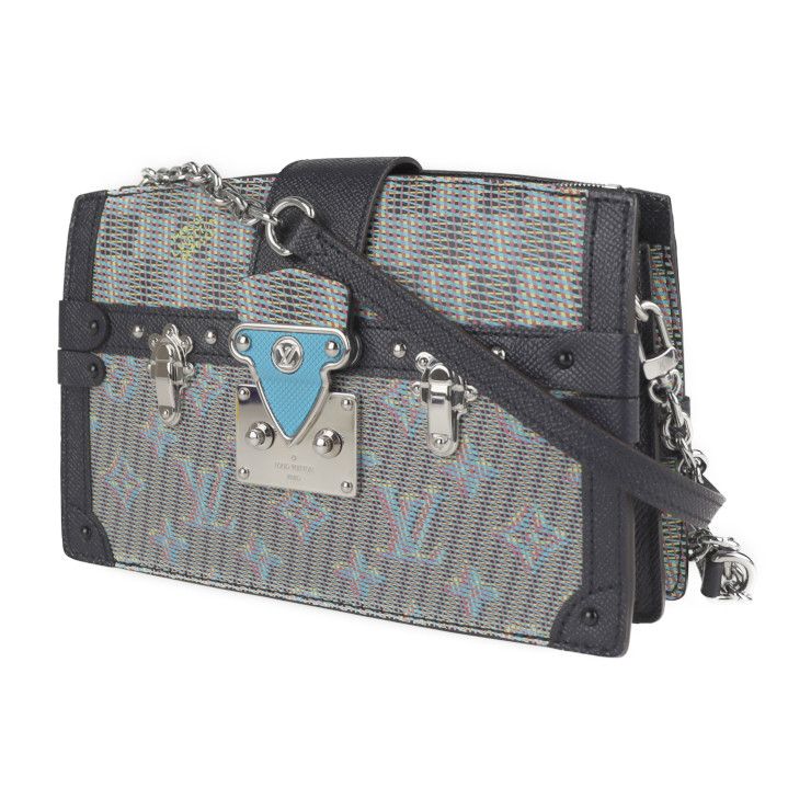 Louis Vuitton Petite Mal Shoulder Bag Leather Blue Black — view 2