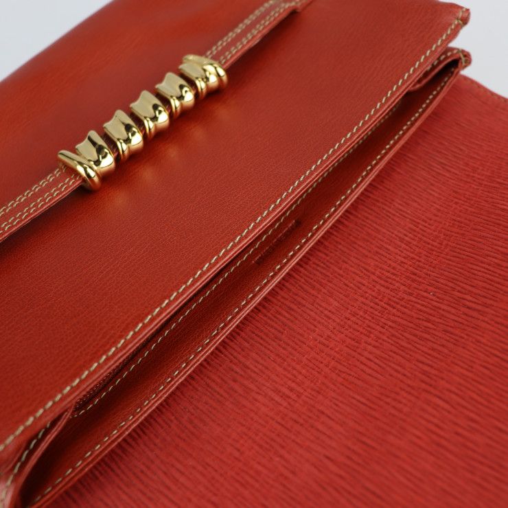 Loewe Clutch Bag Leather Red Velazquez Twisted Second Vermillion — view 8