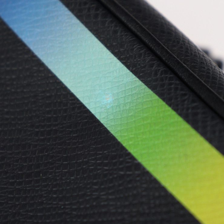 Louis Vuitton Mini Soft Trunk Shoulder Bag Taiga Leather Black Rainbow — view 5