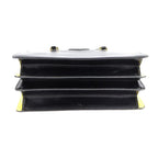Prada Handbag B2725 C Box Calf Black Yellow Gold Hardware Turnlock — view 4