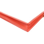 Celine Clutch Bag Leather Poppy Red Cloud Gray Frame Evening Chain — view 5