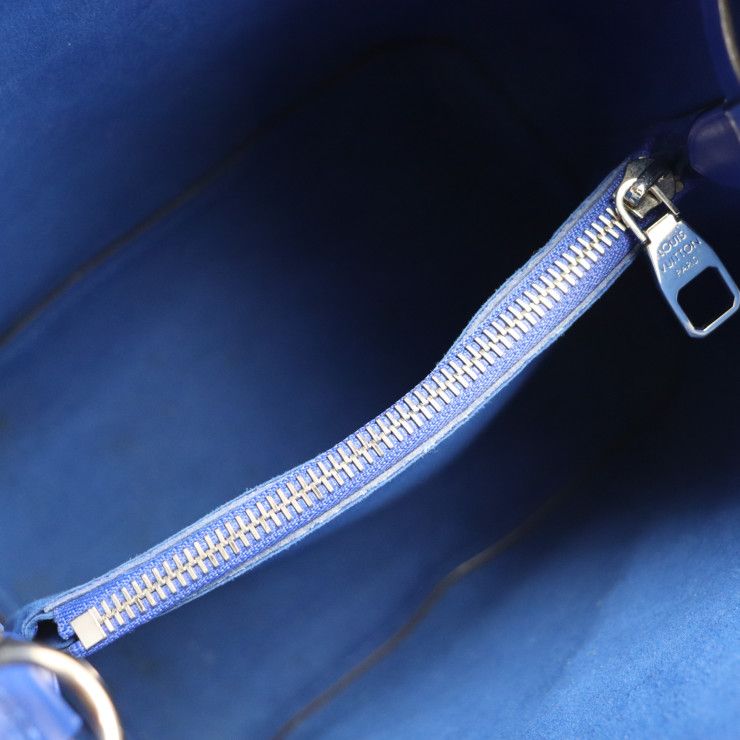 Louis Vuitton Neo Noe Handbag Leather Coquelicot Redish Blue Silver — view 9
