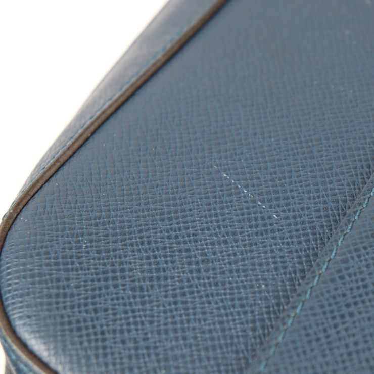 Louis Vuitton Anton Messenger PM Shoulder Bag Leather Blue Marine Silver — view 6