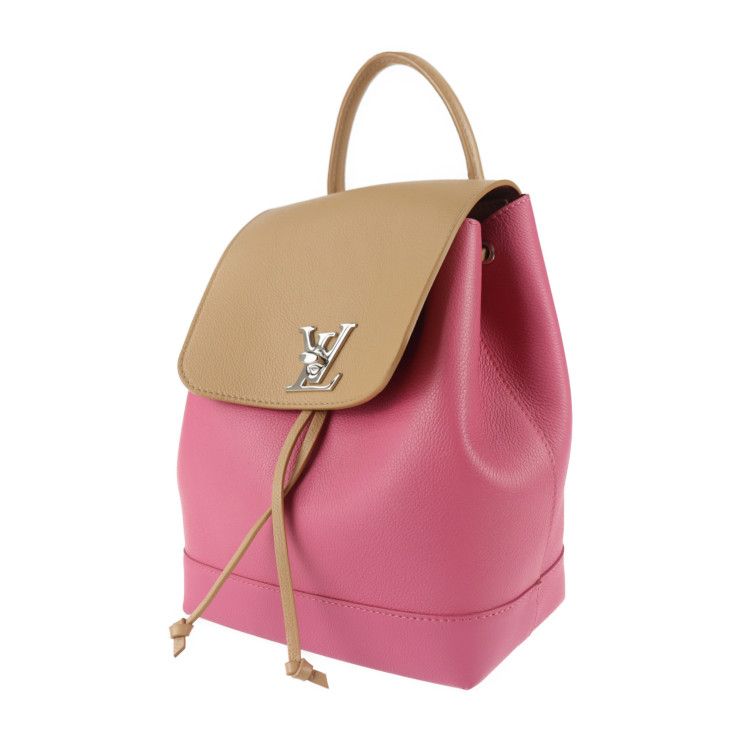 Louis Vuitton Lock Me Backpack Daypack Leather Blossom Pinkish Beige — view 2
