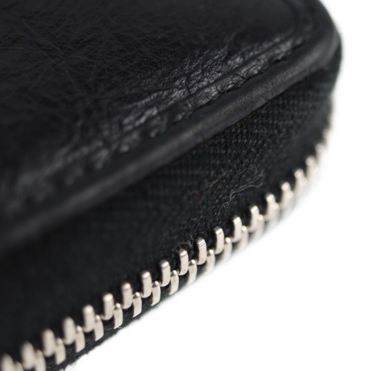 Gucci Long Wallet Leather Black Gold Hardware Silver Interlockin — view 7