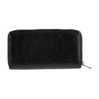 Gucci Long Wallet Leather Black Gold Hardware Silver Interlockin — view 3