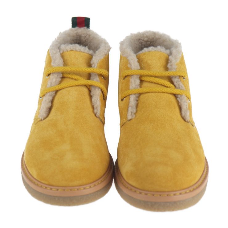 Gucci Boots Suede Mustard Yellowish Angry Cat UFO — view 4