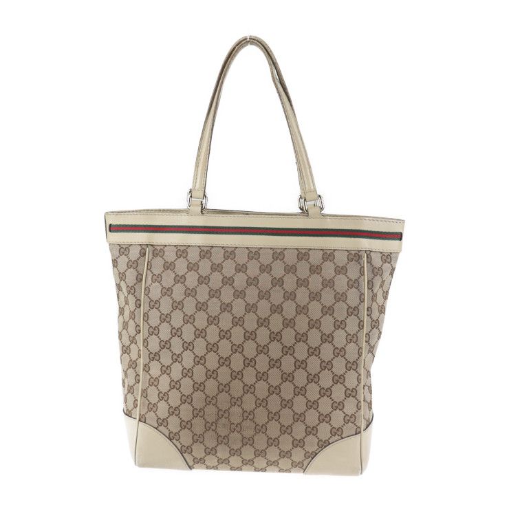 Gucci Tote Bag GG Canvas Beige Sherry Line Handbag — view 3