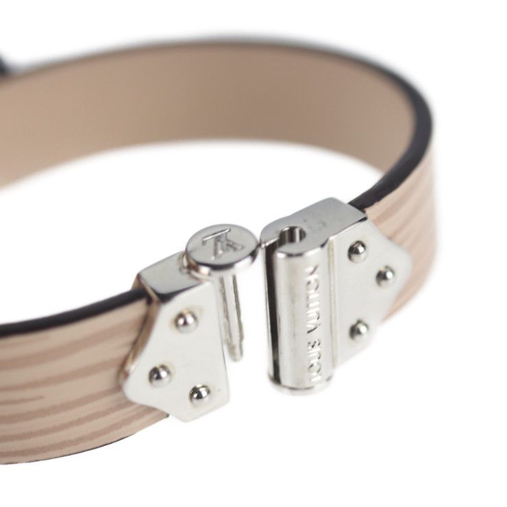 Louis Vuitton Bracelet Spirit M6754 F Epi Leather Beige Silver Hardware — view 4