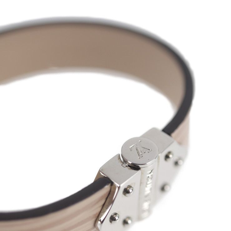 Louis Vuitton Bracelet Spirit M6754 F Epi Leather Beige Silver Hardware — view 7