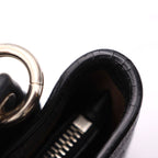 Louis Vuitton Svres Handbag Leather Black Silver Hardware Monogram — view 7