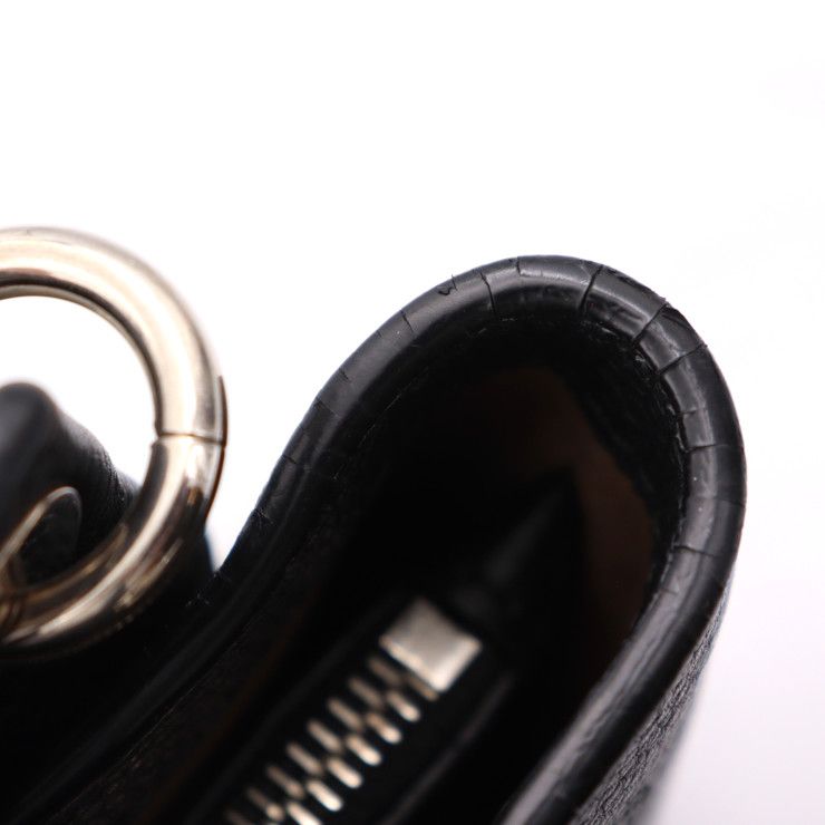 Louis Vuitton Svres Handbag Leather Black Silver Hardware Monogram — view 7